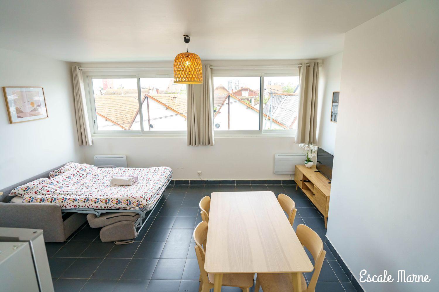 Escale-Marne Fr - 101 - Free Parking - Free Luggage Storage - All Equipped - Linen Included - Washing Machine - Luxury Eve Sleep Mattress 160X200 - 10Mn Walk Metro 8 - Rer A - Panoramic View - From 1 To 4 Guests Maisons-Alfort Bagian luar foto
