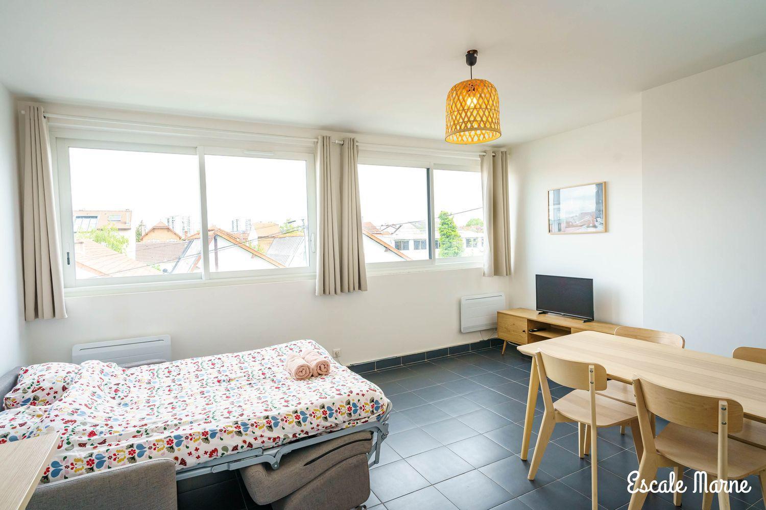 Escale-Marne Fr - 101 - Free Parking - Free Luggage Storage - All Equipped - Linen Included - Washing Machine - Luxury Eve Sleep Mattress 160X200 - 10Mn Walk Metro 8 - Rer A - Panoramic View - From 1 To 4 Guests Maisons-Alfort Bagian luar foto